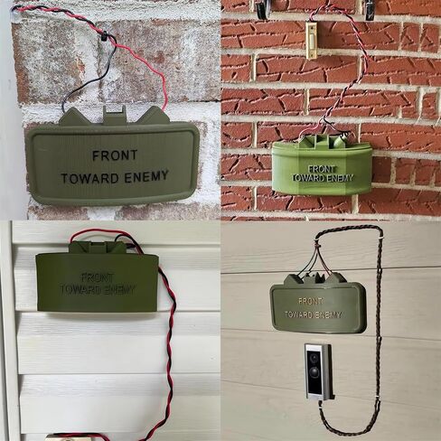 Doorbell Gift Perfect for Pranks and Security Front Toward Enemy Fake Mine Prop Do Not Disturb Door Bell Button No Soliciting Sign Cover Kit Funny Pranks Joke Gag Stuff Gifts Adults Home Decor (1set) in Saudi Arabia