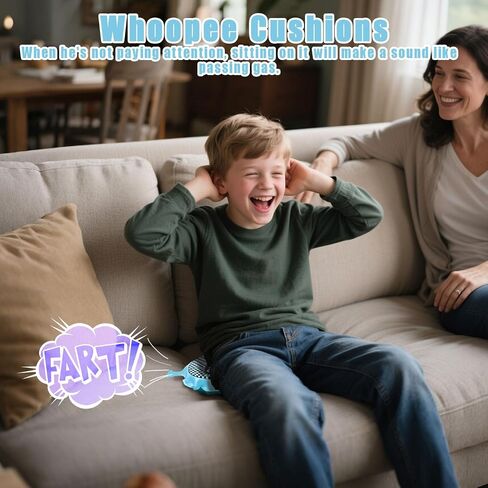 8 Inch Large Size Whoopee Cushions Self Inflating Whoopie Cushion Fart Blaster Large Fart Sound Prank Toy (Blue) in Kuwait