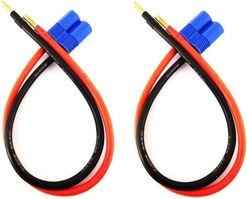 WST EC8 إلى 4MM BANANA PLUT PLUT BATTER RC موصل محول كبل الرصاص الرصاص (30 سم / 10AWG) × 2 أجهزة الكمبيوتر in Kuwait