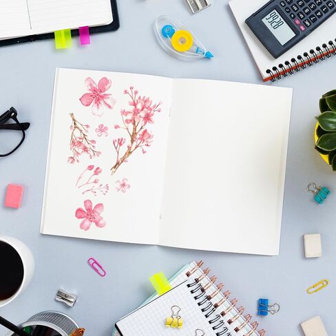 3 Sheets Cherry Blossom Tree Washi Stickers, Cherry Flower Stickers, Pink Floral Decals for Scrapbook, DIY Crafts, Furniture, Windows, Water Bottles, Self Adhesive Sakura Flower Sticker in Saudi Arabia