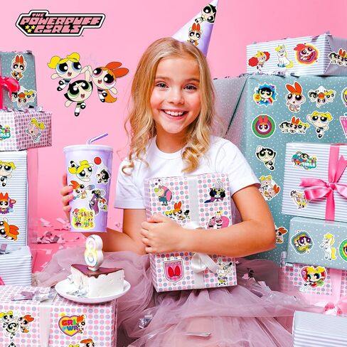 ملصقات PowerPuff Girls للأطفال - 50 بكسل ملصقات زجاجة ماء لطيفة للفتيات ، وشارات الفينيل المقاومة للماء للكمبيوتر المحمول ، والأمتعة ، ولوحة التزلج ، وحالة الهاتف ، وفضل حفلات الأطفال ، والهدايا للفتيات والشباب in Kuwait