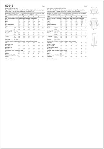 Simplicity SS3015A Girls' Top, Dress and Pants Sewing Pattern Packet, Design Code S3015, Sizes 7-8-10-12-14, Multicolor in Saudi Arabia