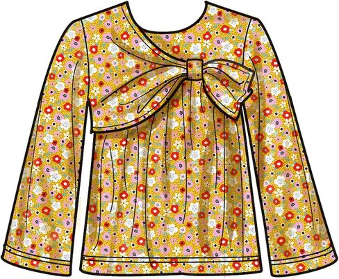 Simplicity SS3015A Girls' Top, Dress and Pants Sewing Pattern Packet, Design Code S3015, Sizes 7-8-10-12-14, Multicolor in Saudi Arabia