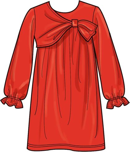 Simplicity SS3015A Girls' Top, Dress and Pants Sewing Pattern Packet, Design Code S3015, Sizes 7-8-10-12-14, Multicolor in Saudi Arabia