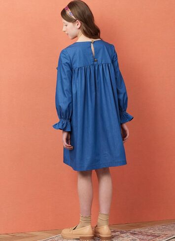 Simplicity SS3015A Girls' Top, Dress and Pants Sewing Pattern Packet, Design Code S3015, Sizes 7-8-10-12-14, Multicolor in Saudi Arabia