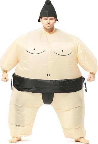 زي مصارعة السومو التنكرية من GOPRIME، بدلة قابلة للنفخ، مقاس واحد يناسب معظم البالغين في الهالوين in Kuwait