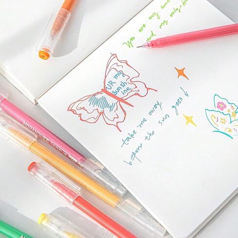 207 Colors Gel Pens with Fine Point for Adult Coloring Books, Colors Stackable Acrylic Pens for Journals, Drawing, Writing and Student Supplies in Saudi Arabia