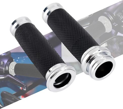 Motorcycle Electronic Throttle Handlebar Grips for 1" 25mm Handle Bars Universal Fit for Harley Touring Dyna Softail Sportster XL 883 1200 Chrome in Saudi Arabia