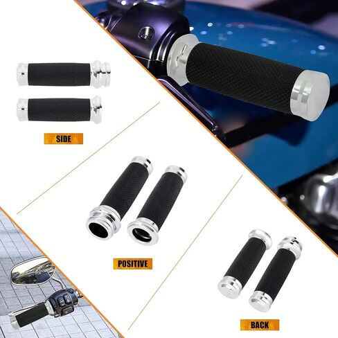 Motorcycle Electronic Throttle Handlebar Grips for 1" 25mm Handle Bars Universal Fit for Harley Touring Dyna Softail Sportster XL 883 1200 Chrome in Saudi Arabia