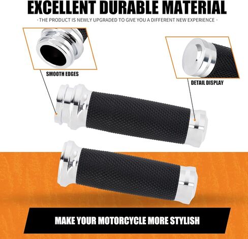 Motorcycle Electronic Throttle Handlebar Grips for 1" 25mm Handle Bars Universal Fit for Harley Touring Dyna Softail Sportster XL 883 1200 Chrome in Saudi Arabia