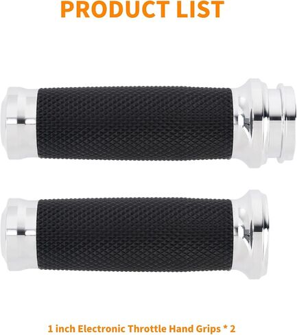 Motorcycle Electronic Throttle Handlebar Grips for 1" 25mm Handle Bars Universal Fit for Harley Touring Dyna Softail Sportster XL 883 1200 Chrome in Saudi Arabia
