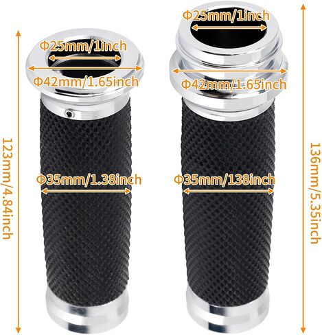 Motorcycle Electronic Throttle Handlebar Grips for 1" 25mm Handle Bars Universal Fit for Harley Touring Dyna Softail Sportster XL 883 1200 Chrome in Saudi Arabia