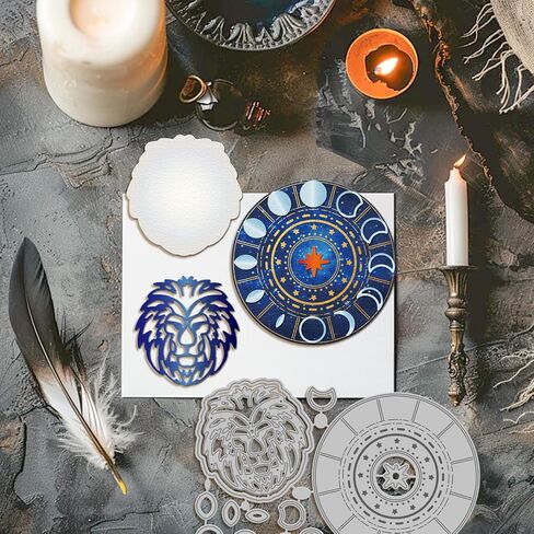 Globleland اثني عشر كوكبة قطع يموت من أجل DIY Scrapbooking Metal Moon Stars Cut Die Stars Die Cuts لتصنيع البطاقات تصوير ألبوم الصور الحرف الداكن in Saudi Arabia