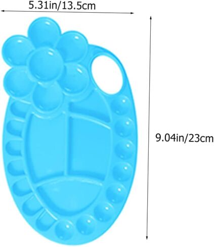 Gadpiparty 8Pcs Plastic Paint Mixing Palette Durable Non Deformable Color Mixing Tray for Artists Lightweight and Easy to Clean for Watercolor and Painting in Saudi Arabia