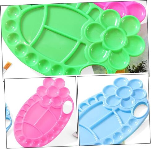Gadpiparty 8Pcs Plastic Paint Mixing Palette Durable Non Deformable Color Mixing Tray for Artists Lightweight and Easy to Clean for Watercolor and Painting in Saudi Arabia