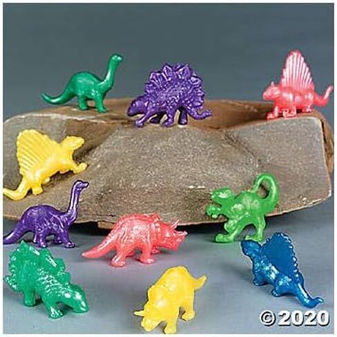 Fun Express Pearlized Squishy Dinosaurs - Goodie Bags, Handouts and Birthday Party Favors Toys - VBS Vacation Bible School Supplies/Decor - Bulk Set of 48 in Saudi Arabia