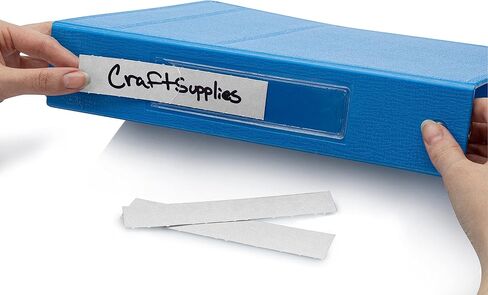 Carstens - White 1.5-4 Inch Binder Spine Insert Cards, 5.25 x 1 Inch, Roll of 200 (1696 Series) - Ideal for 1.5-4 Inch Spine Insert Adhesive Pockets in Saudi Arabia