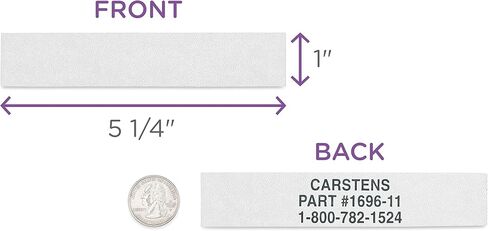 Carstens - White 1.5-4 Inch Binder Spine Insert Cards, 5.25 x 1 Inch, Roll of 200 (1696 Series) - Ideal for 1.5-4 Inch Spine Insert Adhesive Pockets in Saudi Arabia