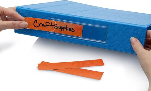 Carstens - White 1.5-4 Inch Binder Spine Insert Cards, 5.25 x 1 Inch, Roll of 200 (1696 Series) - Ideal for 1.5-4 Inch Spine Insert Adhesive Pockets in Saudi Arabia