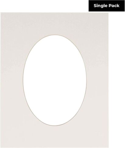 11x14 Mat Bevel Cut for 8x10 Photos - Precut Black Oval Shaped Photo Mat Board Opening - Acid Free Matte to Protect Your Pictures - Bevel Cut for Family Photos, Pack of 1 Matboard in Saudi Arabia