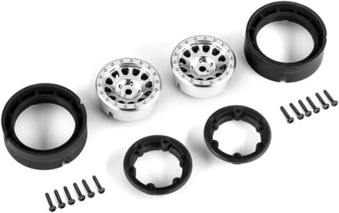Traxxas 9781-SATIN Wheels, 1.0', Method Wheels 105 (Satin Chrome, Beadlock) (2) in Saudi Arabia