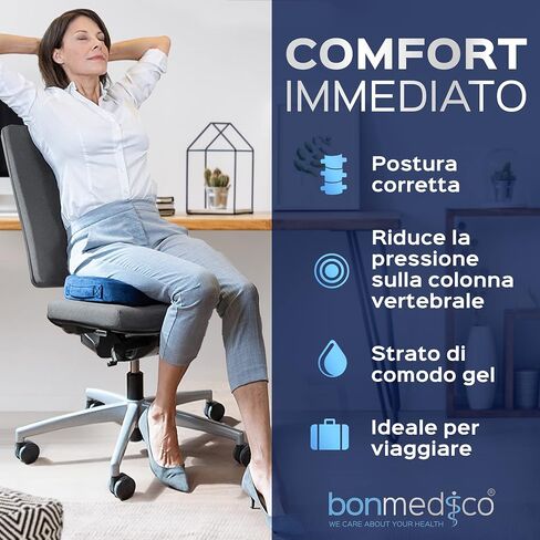 bonmedico Firm Orthopedic Donut Pillow and Home Office Soft Seat Cushion (Large Black Orthopedic Cushion) in Saudi Arabia