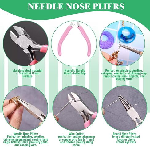 Yauhar 11666pcs Make Jewelry Make Supplies Kit تحتوي على نتائج الفضة والذهبية ، ومشابك مخلب جراد البحر ، وسلسلة موسع القلادة ، وأسلاك الديكور ، وخلايا المجوهرات لـ DIY والإصلاح in Kuwait