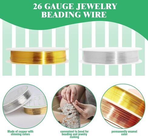 Yauhar 11666pcs Make Jewelry Make Supplies Kit تحتوي على نتائج الفضة والذهبية ، ومشابك مخلب جراد البحر ، وسلسلة موسع القلادة ، وأسلاك الديكور ، وخلايا المجوهرات لـ DIY والإصلاح in Kuwait