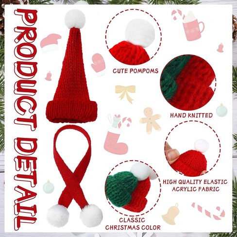 Zhanmai 12 PCS Aristrics Doll Associory Clothers Clother Christmas Christms Kit Hats Socks Gloves Dickf Sets Decoration (Style Style) in Saudi Arabia