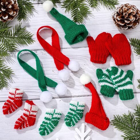 Zhanmai 12 PCS Aristrics Doll Associory Clothers Clother Christmas Christms Kit Hats Socks Gloves Dickf Sets Decoration (Style Style) in Saudi Arabia
