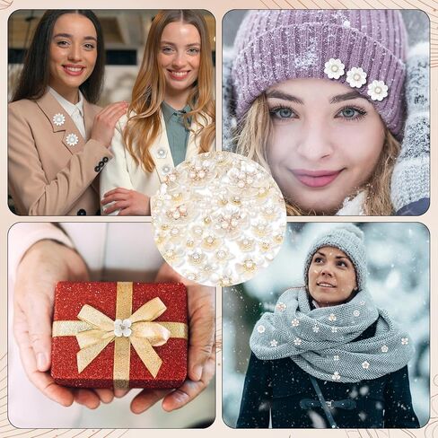 150pcs أزرار لؤلؤة راينستون ، 15 أنماط زخرفية زخرفة زهرة زهرة زهرة فو فو أزرار لؤلؤة للحرف اليدوية صنع مجوهرات الزفاف أكياس أكياس أحذية in Kuwait