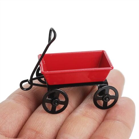 Odoria 1/24 Miniature Red Wagon Dollhouse Decoration Accessories in Saudi Arabia