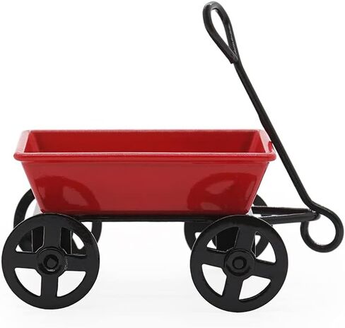 Odoria 1/24 Miniature Red Wagon Dollhouse Decoration Accessories in Saudi Arabia