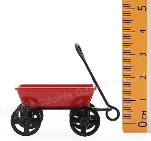 Odoria 1/24 Miniature Red Wagon Dollhouse Decoration Accessories in Saudi Arabia