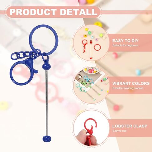 سلاسل المفاتيح القابلة للخروج من Patikil ، مجموعة مفاتيح Metal DIY من صنع حلقات مفتاح مع أشرطة سلسلة فارغة مع خطاف جراد البحر in Saudi Arabia