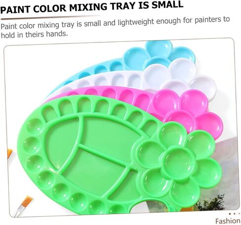 Gadpiparty 8Pcs Pigment Mixing Plate Color Mixing Trays for Watercolor Painting Ergonomic Design for Left Right Handed Use Easy to Clean and Store for DIY Art Projects in Saudi Arabia