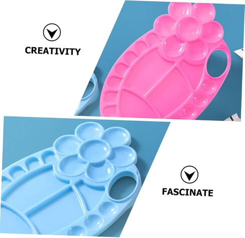 Gadpiparty 8Pcs Pigment Mixing Plate Color Mixing Trays for Watercolor Painting Ergonomic Design for Left Right Handed Use Easy to Clean and Store for DIY Art Projects in Saudi Arabia