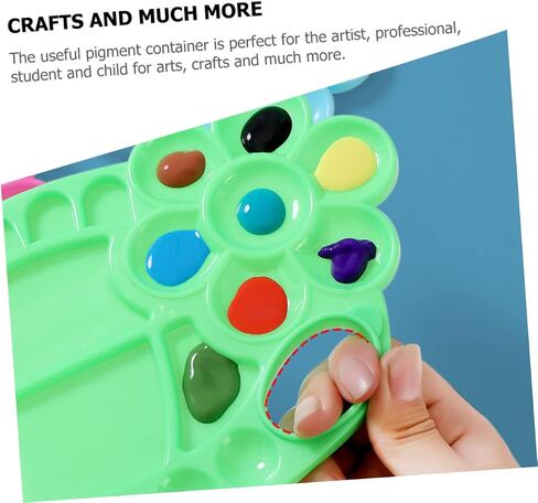 Gadpiparty 8Pcs Pigment Mixing Plate Color Mixing Trays for Watercolor Painting Ergonomic Design for Left Right Handed Use Easy to Clean and Store for DIY Art Projects in Saudi Arabia