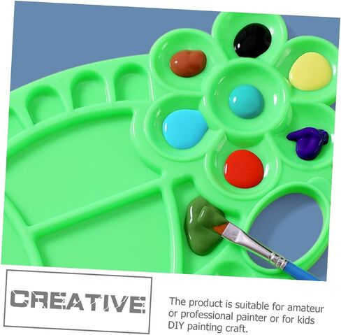 Gadpiparty 8Pcs Pigment Mixing Plate Color Mixing Trays for Watercolor Painting Ergonomic Design for Left Right Handed Use Easy to Clean and Store for DIY Art Projects in Saudi Arabia