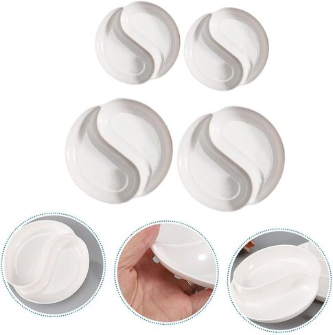Doitool Tai Ji Paint Paint Palette Set 4pcs Round Round Roaterlor Mixing Drays for Artists Fair Paint Mutray in Saudi Arabia