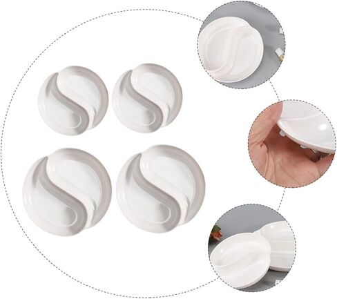 Doitool Tai Ji Paint Paint Palette Set 4pcs Round Round Roaterlor Mixing Drays for Artists Fair Paint Mutray in Saudi Arabia