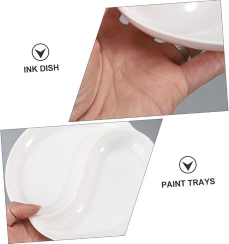Doitool Tai Ji Paint Paint Palette Set 4pcs Round Round Roaterlor Mixing Drays for Artists Fair Paint Mutray in Saudi Arabia