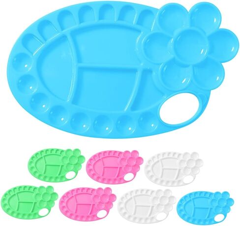8-Piece Oval Plastic Pigment Mixing Tray for Artists for DIY Oil Painting Watercolor Mixing and Craft Projects in Saudi Arabia
