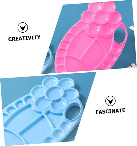 8-Piece Oval Plastic Pigment Mixing Tray for Artists for DIY Oil Painting Watercolor Mixing and Craft Projects in Saudi Arabia