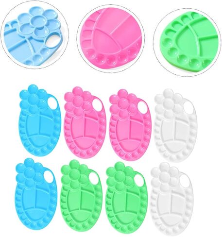 8-Piece Oval Plastic Pigment Mixing Tray for Artists for DIY Oil Painting Watercolor Mixing and Craft Projects in Saudi Arabia