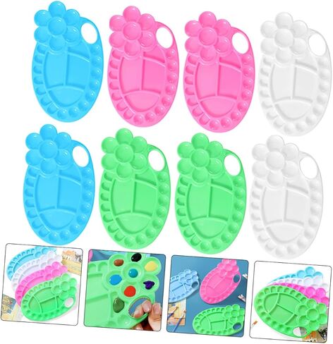 8-Piece Oval Plastic Pigment Mixing Tray for Artists for DIY Oil Painting Watercolor Mixing and Craft Projects in Saudi Arabia