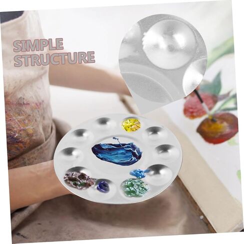 4 Pcs Art Painting Tray Pallet with Wells Lightweight and Washable for Mixing Colors for Artists and Crafts in Saudi Arabia