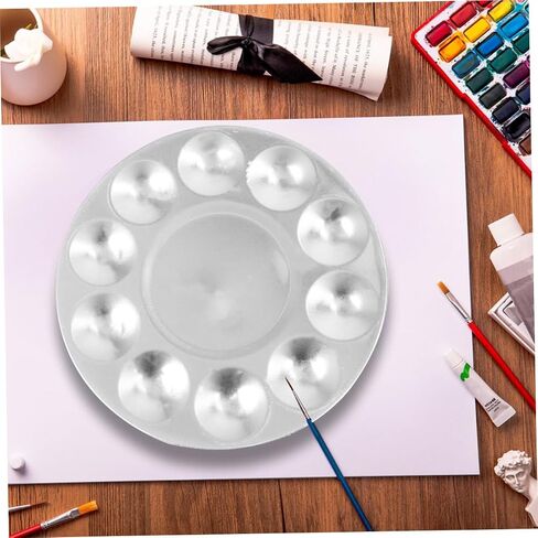 4 Pcs Art Painting Tray Pallet with Wells Lightweight and Washable for Mixing Colors for Artists and Crafts in Saudi Arabia