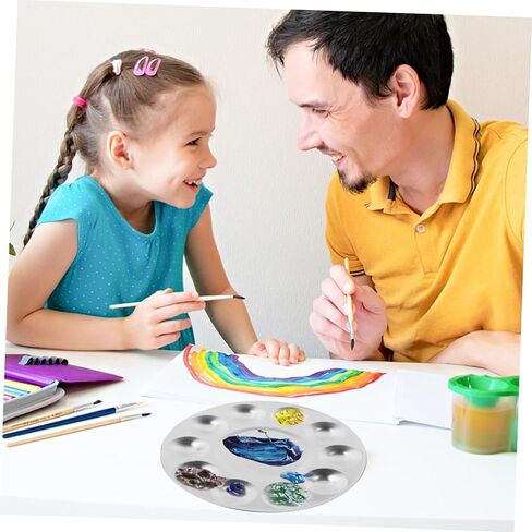 4 Pcs Art Painting Tray Pallet with Wells Lightweight and Washable for Mixing Colors for Artists and Crafts in Saudi Arabia