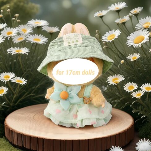 ملابس لـ Labubu ، ملابس Big Into Energy Labubu ، 3pc تنورة مقدمة لثلاثي إكسسوارات زفاف سعة 17 سم in Kuwait